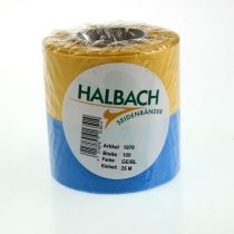 Artikel Blåt og gult moiré-kransbånd, 100 mm, nationalt bånd, klubbånd, dekorativt bånd, festligt sørgebånd, acetat