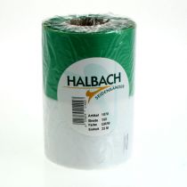 Artikel Moiré kransbånd grøn-hvid 150 mm, dekorativt bånd, sløjfebånd, taftkvalitet 25 m