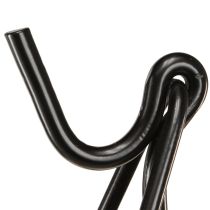 Artikel Kransholder stående med krog sort metal staffeli H56cm