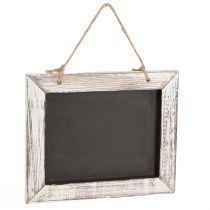 Artikel Tavle til ophæng vintage sort hvid 24,5×20cm 2stk