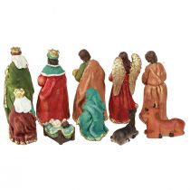 Artikel Nativity figurer sæt håndmalet polyresin 5,5-12cm 10stk
