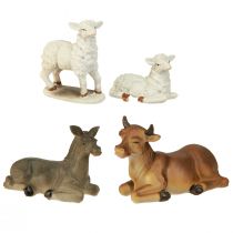 Artikel Krybbefigurer dyr til jul julekrybbe sæt 6-11cm 4 stk