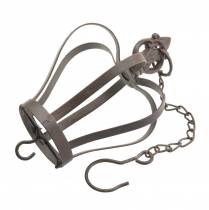 Artikel Metalkrone til at hænge med kroge rustbrun Ø11cm H17cm