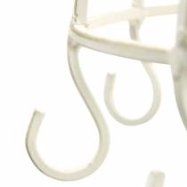 Artikel Dekorativ krone med krog til ophængning af hvid Ø29cm