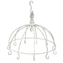 Artikel Køkken Krone Køkkenbøjle Metal Hvid Shabby Chic Ø31,5cm