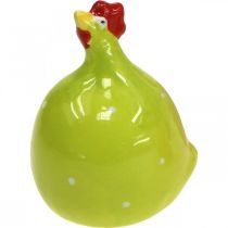 Dekorativ kylling keramik dekorativ figur påske farverig assorteret H6cm 6 stk