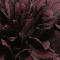 Artikel Kunstig dahlia med store blomster i bordeaux L58cm