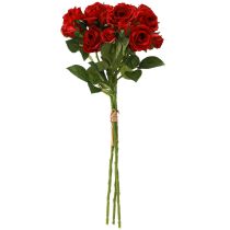 Artikel Kunstige dekorative roser klare røde Ø4cm L45cm 3 stk