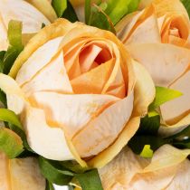 Artikel Kunstig blomsterrosebuket, realistisk dekoration til opholdsrum, 31 cm, 3 stk.