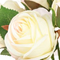 Artikel Kunstige Roser Kunstige Blomster Bunch Creme 36cm 12stk