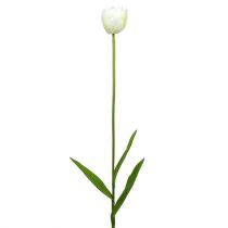 Kunstige tulipaner hvidgrøn 86 cm 3stk