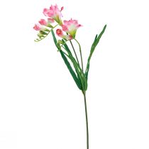 Artikel Kunstige haveblomster Freesia Pink 58cm