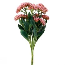 Artikel Kunstig Fed Høne Sedum Stenkorn blomstrende pink 47cm 3stk