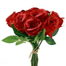 Artikel Kunstige roser i bundt rød 30cm 10stk