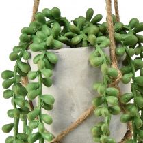 Artikel Kunstige sukkulenter hængende slange stenurt i en keramisk potte 40cm