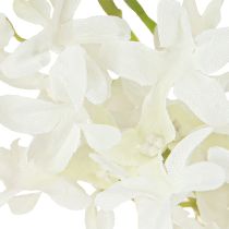 Artikel Kunstig lilla gren Hvide blomster L95cm