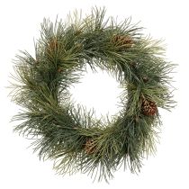 Artikel Kunstig fyrretræskrans med kogler 60 cm
