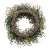 Artikel Kunstig fyrretræskrans med kogler 60 cm
