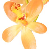Artikel Kunstig orkidégren 8 Blomster Orange L38cm 2stk