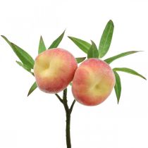 Kunstig fersken gren 24cm deco fersken kunstig frugt