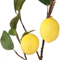 Artikel Kunstig citrongren dekorativ gren med 3 gule citroner 65cm