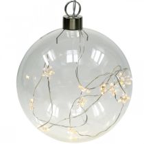 Julebold LED kugle Ø12cm 15L indvendig varm hvid timer