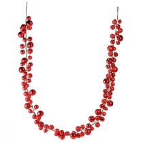 Artikel Rød kugleguirlande 160 cm juledekorationstræsguirlande