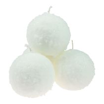 Artikel Kuglelys hvide sneboldlys kuglelys Ø10cm 4 stk
