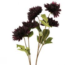 Artikel Kunstig blomster dahlia med 5 blomster i bordeaux 105cm