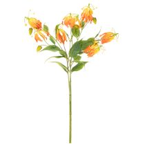 Artikel Kunstig Gloriosa orange blomst med lange stilke til vaser 80 cm 3 stk.