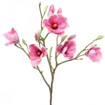 Artikel Kunstig blomst magnolia gren, magnolia pink pink 92cm