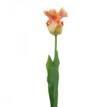 Artikel Kunstig blomst, papegøje tulipan orange, forårsblomst 63cm