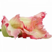 Kunstig blomst, papegøje tulipan pink, forårsblomst 63cm