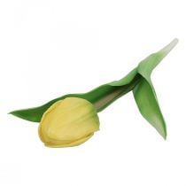 Kunstig Tulipan Gul Real Touch Forårsblomst H21cm