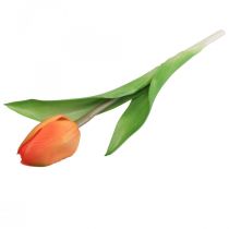 Kunstig blomst Tulipan Orange Real Touch forårsblomst H21cm