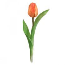 Artikel Kunstig blomst Tulipan Orange Real Touch forårsblomst H21cm