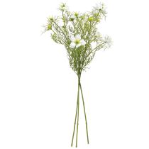 Artikel Kunstige Blomster Hvid Nigella Virgin i Grøn 67cm 3 Stk