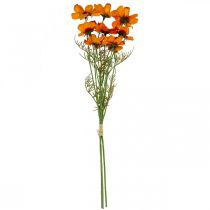 Artikel Kunstige blomster Cosmea Orange smykkekurv H51cm 3 stk