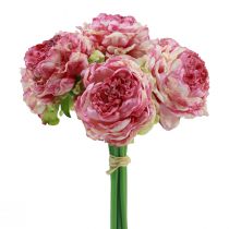 Artikel Kunstige Blomster Dekoration Kunstige Pæoner Lyserød Antik 27cm 7 stk