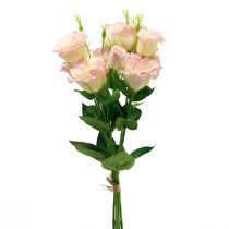 Artikel Kunstige blomster Eustoma Lisianthus pink creme 52cm 5 stk