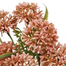 Kunstige blomster pink allium dekoration prydløg 34cm 3 stk i bundt