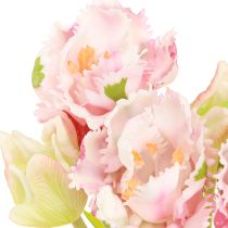 Artikel Kunstig Blomsterbuket 5 Papegøje Tulipaner Kunstige Tulipaner 40cm