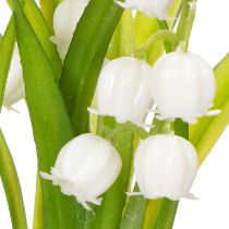 Artikel Kunstig buket af liljekonvaller i en klassisk vase, ideel til boligindretning, 20 cm
