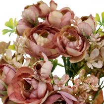Kunstige blomster deco buket ranunculus kunstige pink 32cm