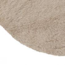 Artikel Kunstpels dekorativ pels rund bordløber pels tæppe beige Ø38cm