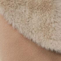 Artikel Kunstpels dekorativ pels rund bordløber pels tæppe beige Ø38cm