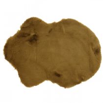 Pels tæppe dekorativt brunt imiteret pels tæppe 55×38cm