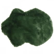 Artikel Dekorativt pels tæppe grøn imiteret pels 55×38cm