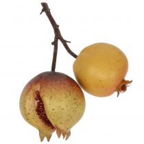 Kunstig frugt granatæble med frø Ø6cm - Ø7cm L18cm