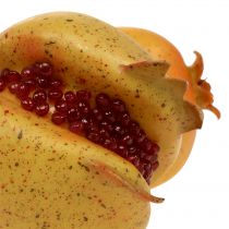 Kunstig frugt granatæble med frø Ø6cm - Ø7cm L18cm